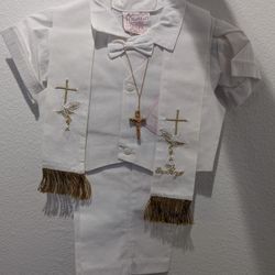 Boys Baptism Outfit Size 1yr New