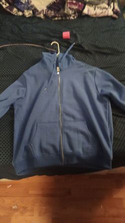 ROAMING SOUL blue zip up hoodie