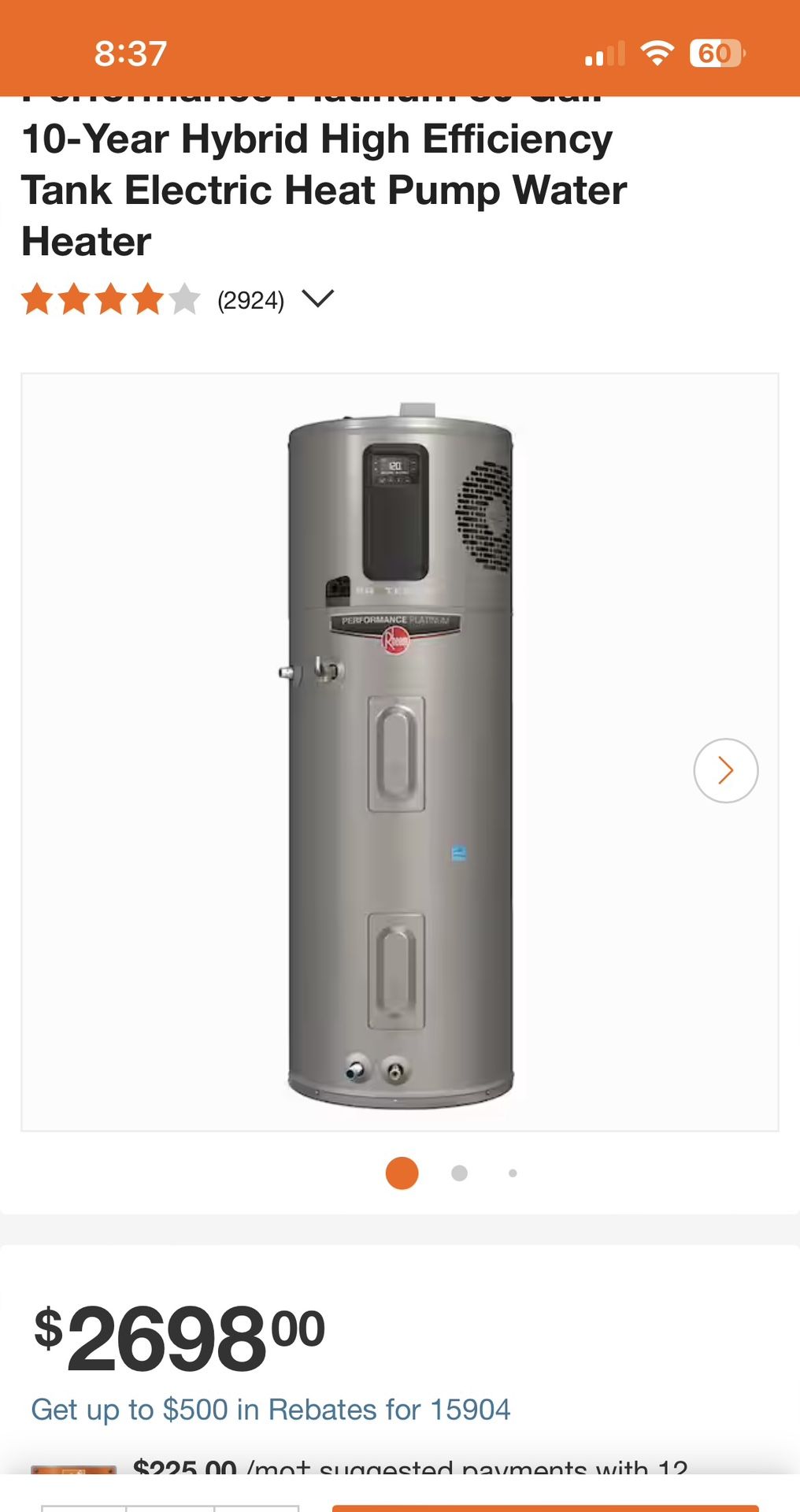 Electric Hybrid Water Heater