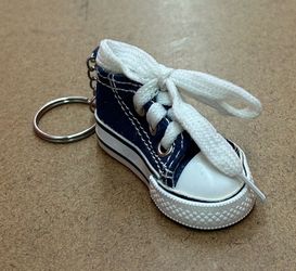 Blue IMITATION Converse CHUCK TAYLORS Low TOP Basketball SNEAKER Keychain 👀 (please read description )