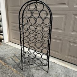 Metal Wine Rack - Holds 34 Bottles