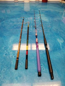 Custom fishing gear I have 2 fishing gaffs and 2 custom fishing rods never used