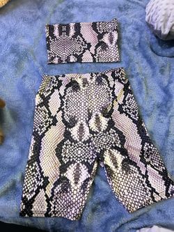 2 Piece Snake Print Outfit 