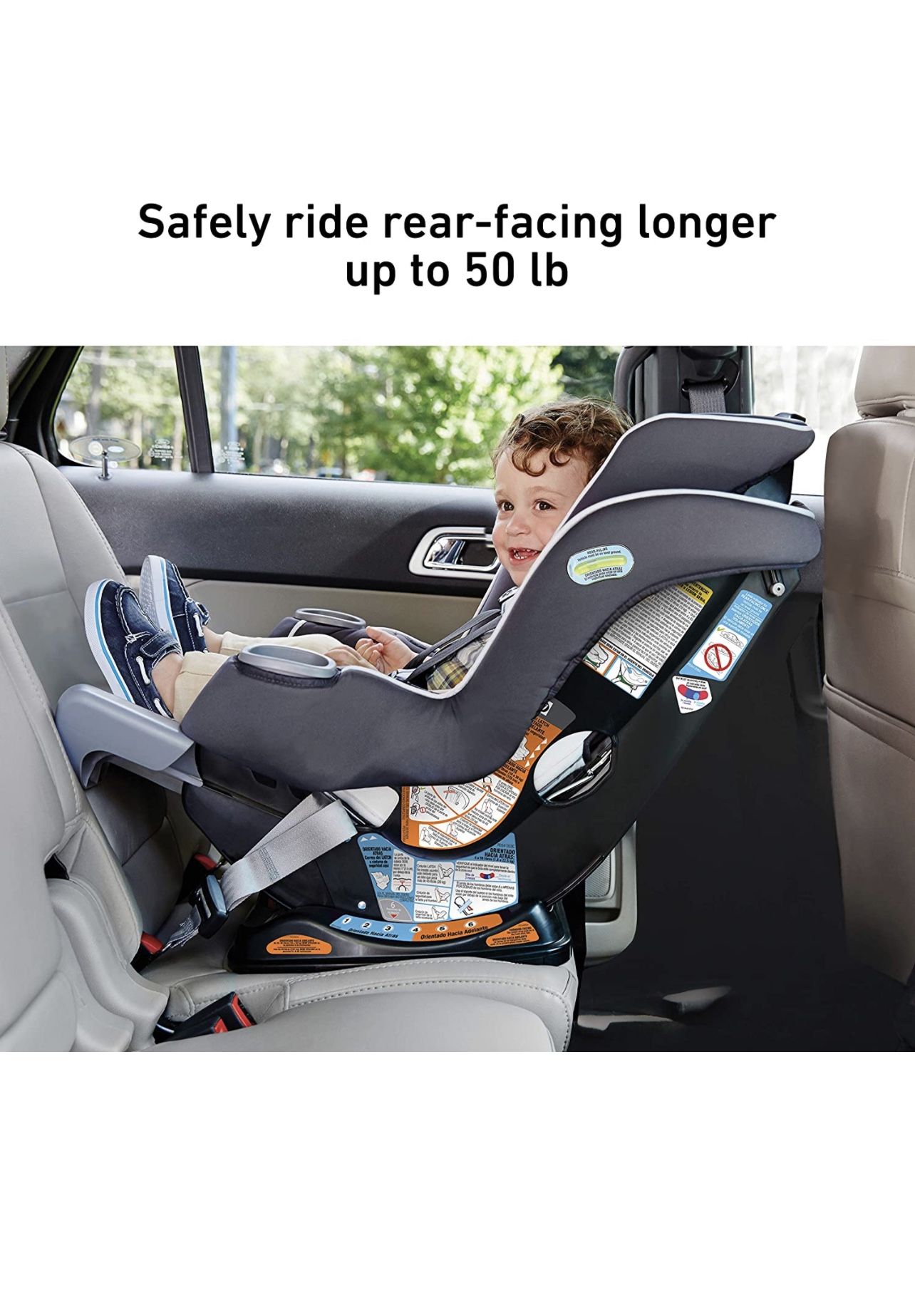 Graco Extend2Fit Convertible Car Seat Ride Rear Facing Longer with