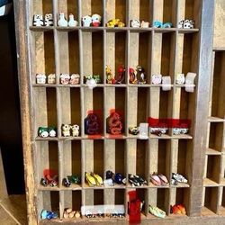 Various miniature glass & ceramic animal & food beads