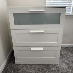 3-drawer chest, white, 30 3/4x37 3/8 "