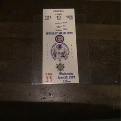 Cubs Ticket June 30 1999 