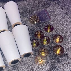 White Round Solid Wood Replacements 