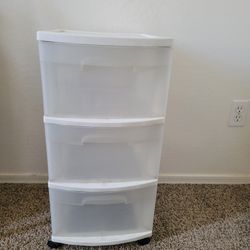 Three Tier Plastic Storage Cart 