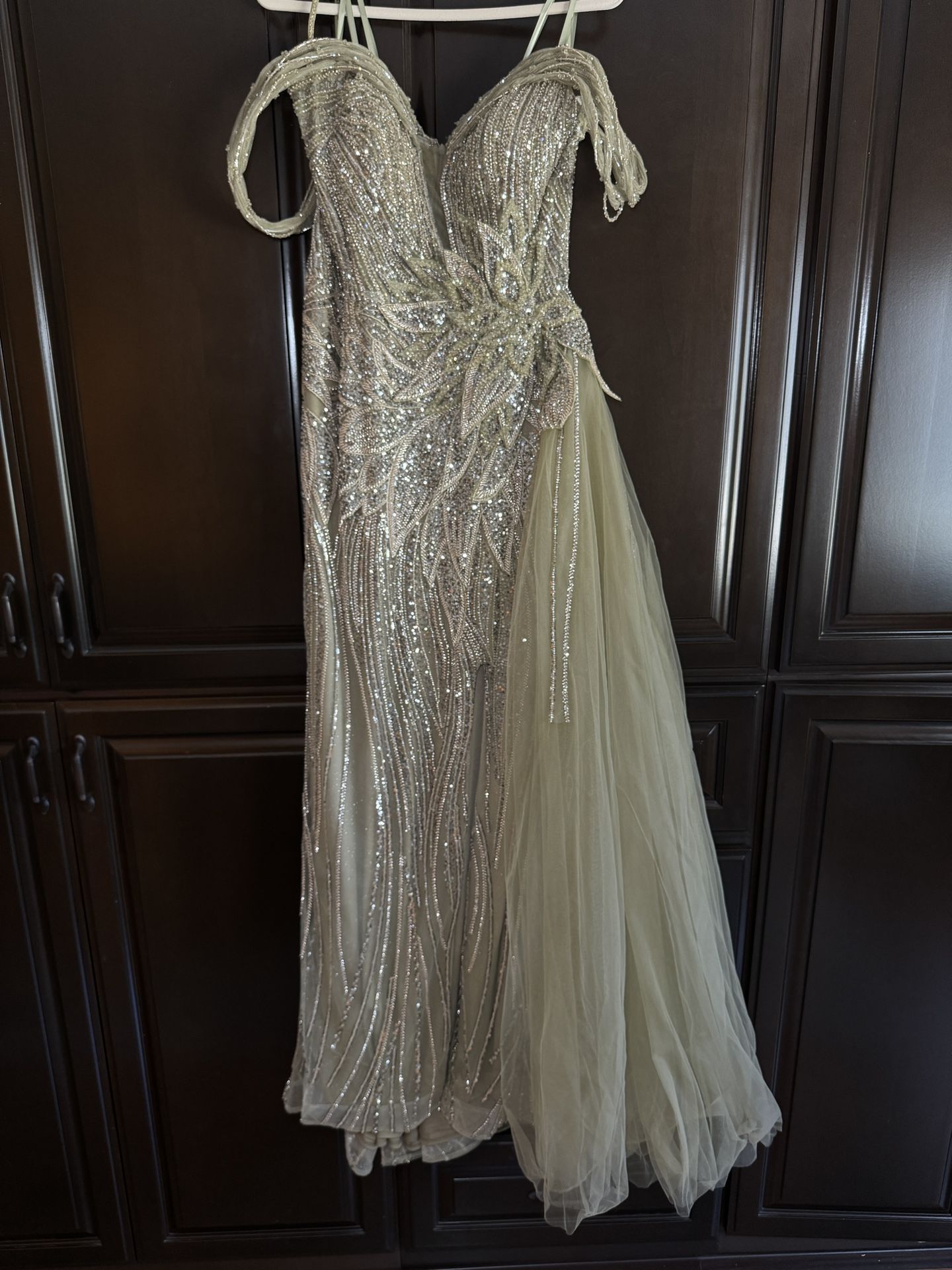 Custom Olive Green Gown