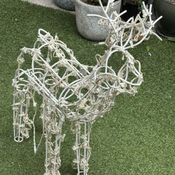 30 Inch Stand Up Rein Deer With Christmas Lights