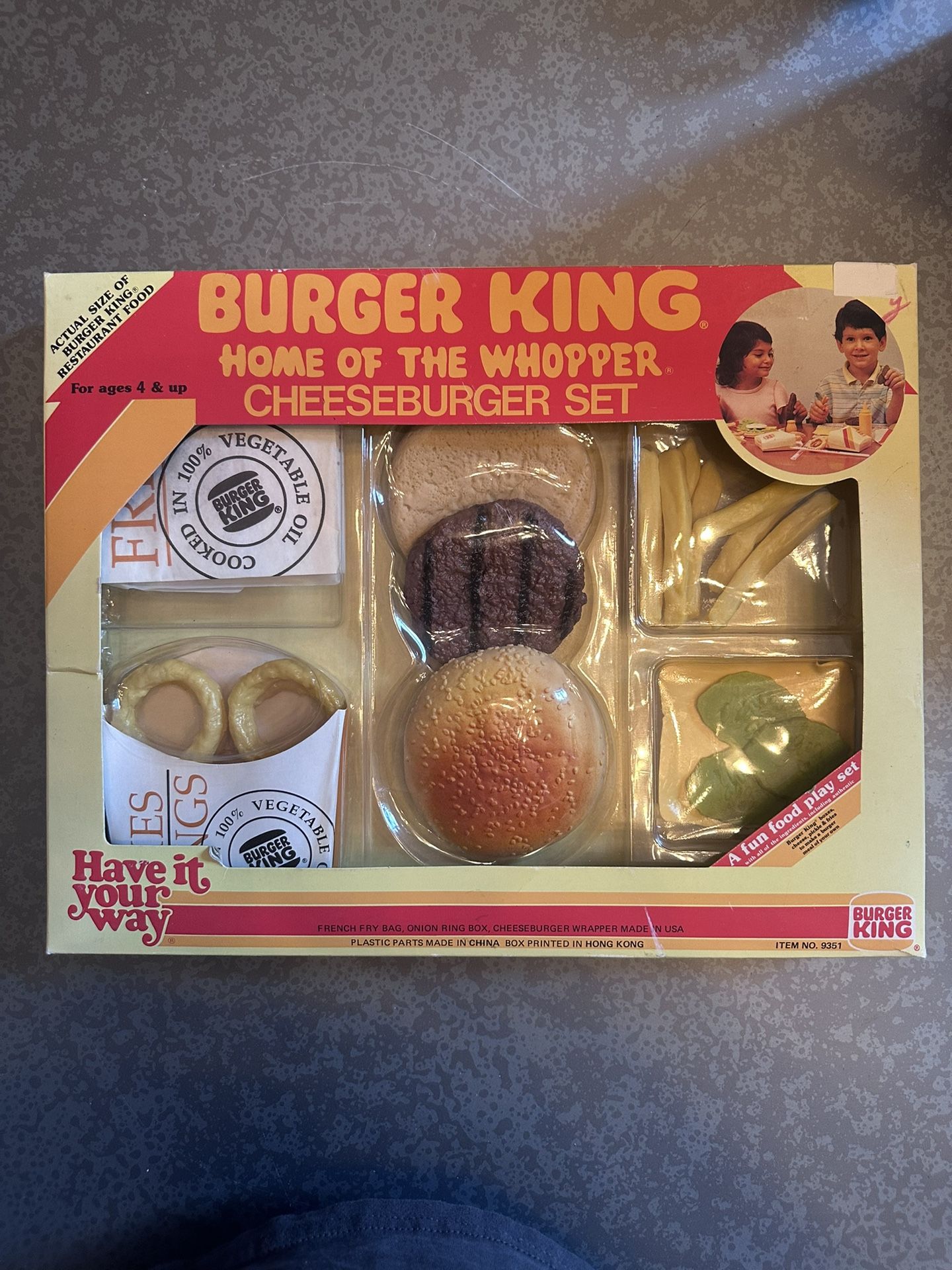 Vintage Burger King Play Set