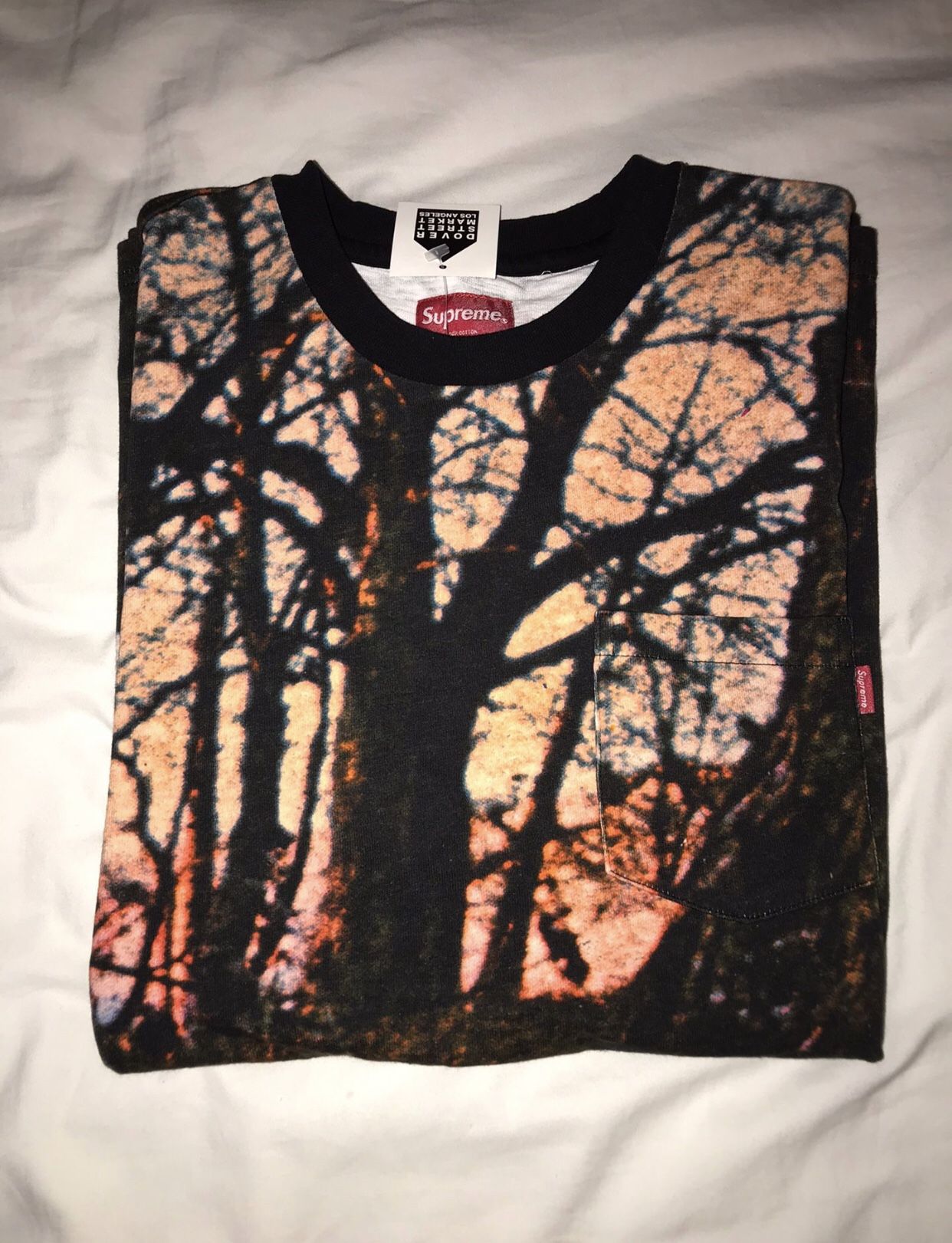 BRAND NEW SUPREME WOODS POCKET TEE MINI BOX LOGO SHIRT SIZE LARGE