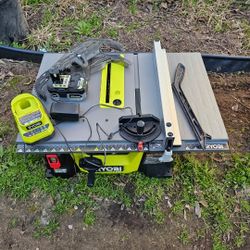 18 volt table saw 8-1/4 with battery and charger