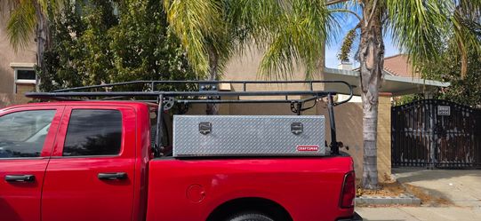 Ladder rack and Craftsman tool noxes