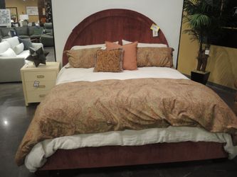 Whittemore-Sherrill Design Four Slater King Upholstered Bed - Rust | Headboard
