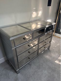 Pier 1 Mirrored Glass Bedroom Set