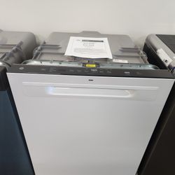 24 in. Built-In Tall Tub Top Control White Dishwasher w/3rd Rack, Bottle Jets. 50 dBA