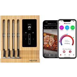 MEATER Block: WiFi Smart Wireless Meat Thermometer | 4 Probes, Long Range | Perfect for BBQ, Oven, Grill, Kitchen, Smoker, Air Fryer | Apple Watch
