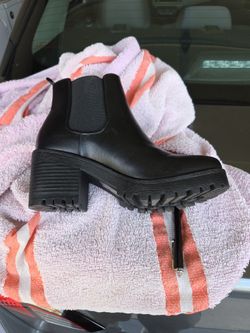 Black Slip-on Ankle Boots