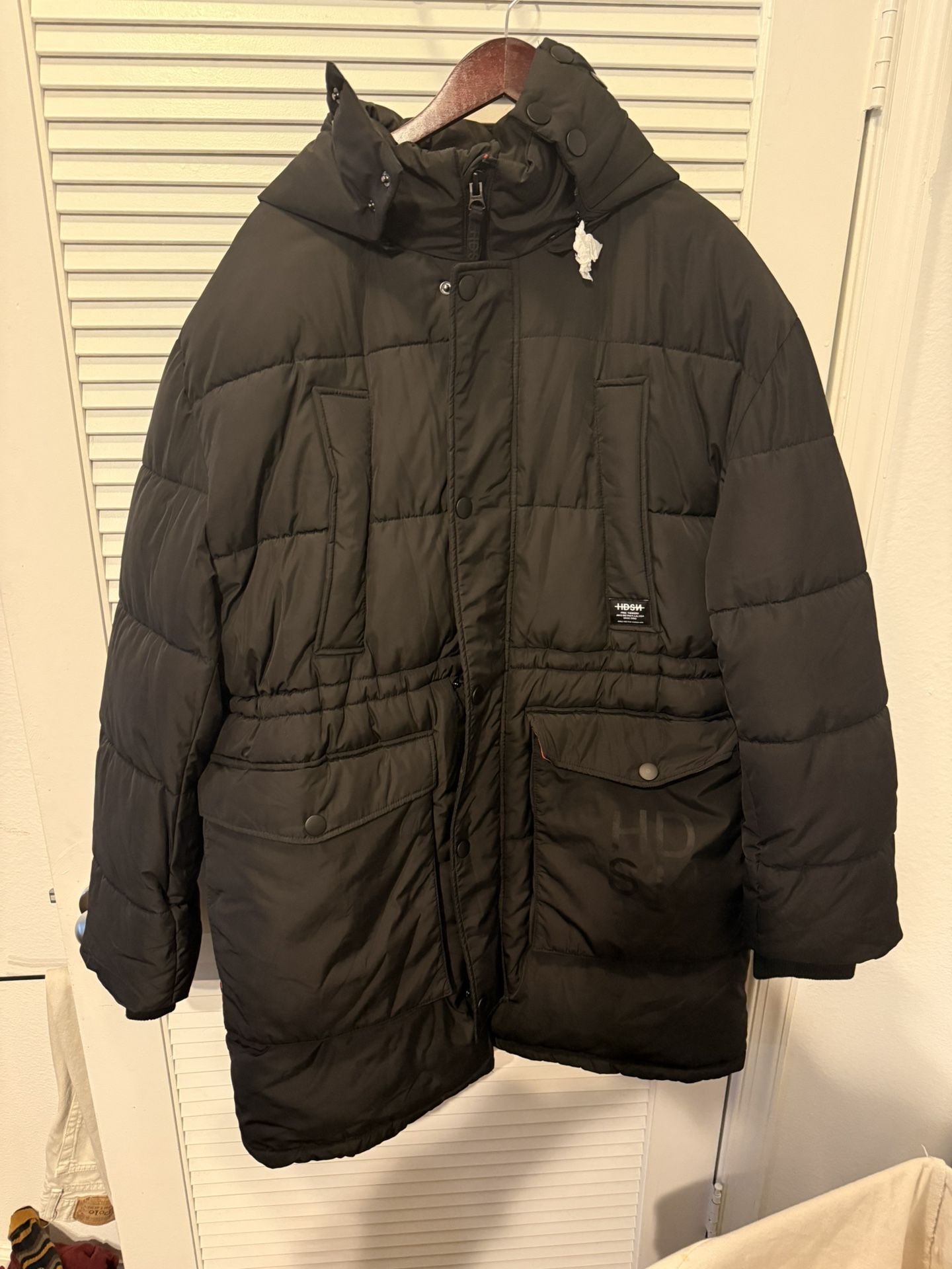 Hudson Jeans Quilted Hooded Storm Men's Parka 2XL 