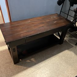 Wooden Bench with Storage