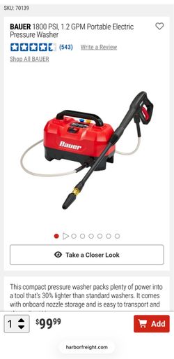 Bauer electric pressure washer