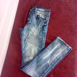 Kilogram size 32 Skinny Jeans Moto Stretch Distressed Torn Ripped