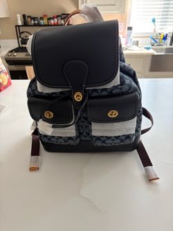 Coach Blue Backpack Large