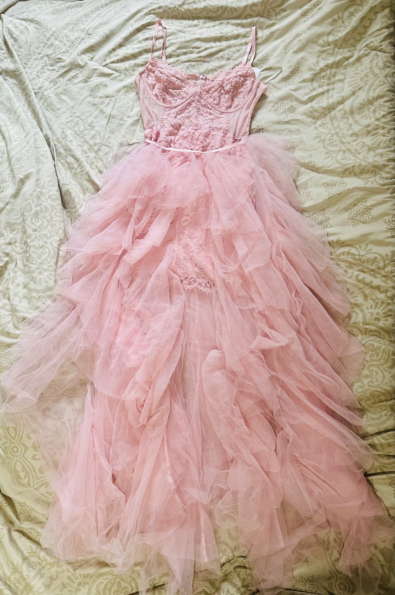 Forever 21 Formal Pink Dress Size L Large ( Wicked Glinda Inspired ) 