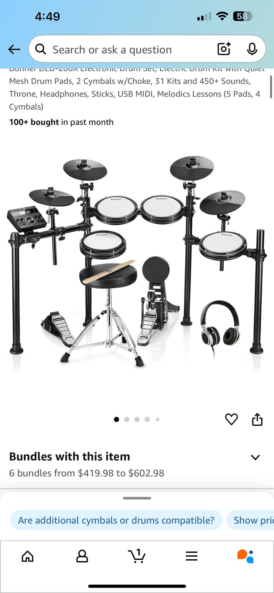 Electronic Drum Donner Ded 200x