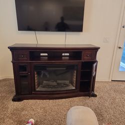 Cherry Wood Electric Fireplace