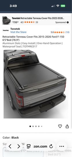 Retractable Tonneau cover