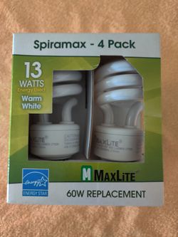 MaxLite Spiramax CFL Bulbs 4-Pack 13W