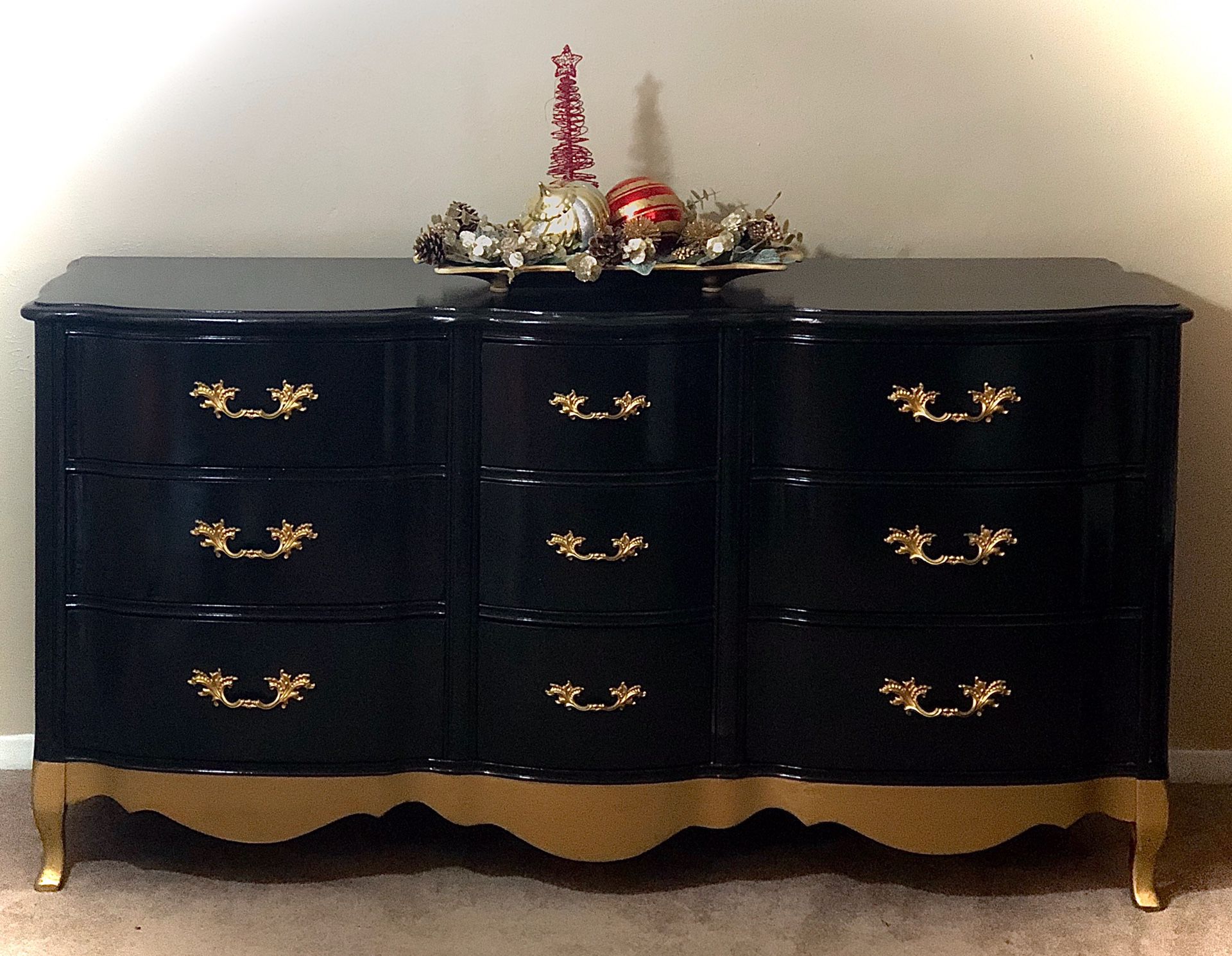 Refinished French provincial dresser