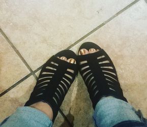Black heels/wedges