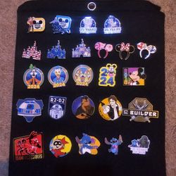 Disney Pin Lot With Binder