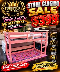 Twin loft w mattress