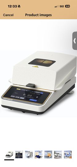 Halogen Moisture Analyzer with Rapid Heating & Drying (40-160°C) 110g-5mg High-Precision Halogen Moisture Balance Moisture Determination for Food, Pla