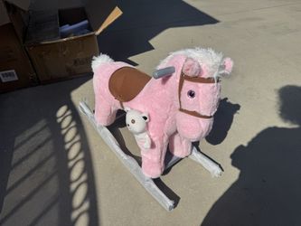 Plush, Ride-On, with Bear Toy, Children Chair, with Soft Plush Toy, Fun Realistic Sounds