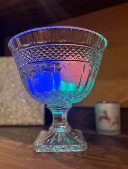 Decorative Cut Glass Crystal Compote Dish