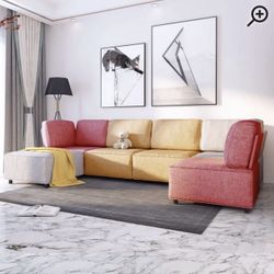 Multi colored 6 Piece Sectional Set