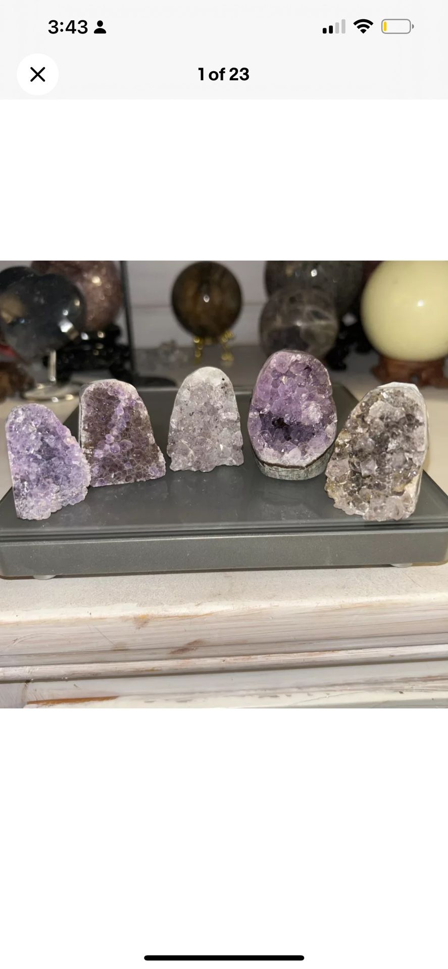 Amethyst Quartz Geode Druzy Crystal Cluster 120G,71G,90G,71G,40G High Quality!