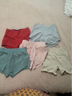 5 pair of active wear shorts- size XS