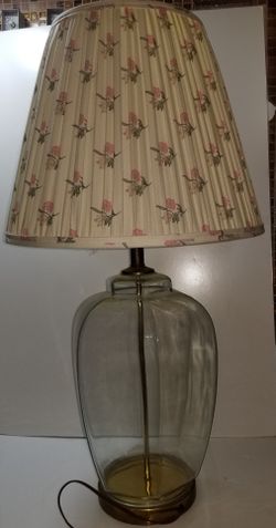 Vintage Antique huge glass lamp with original wire