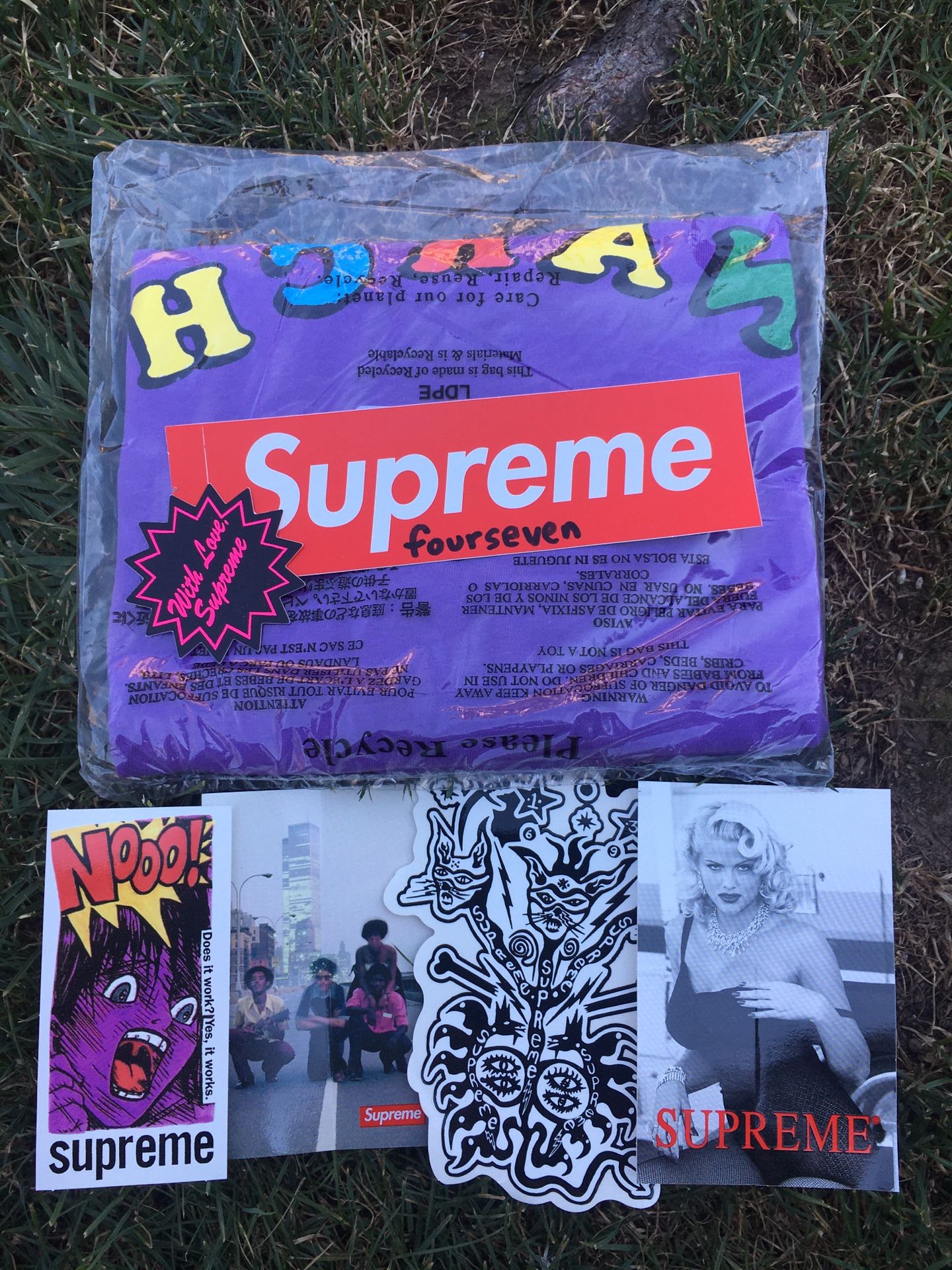 Supreme Jamie Reid Anarchy Tee Purple Size XL for Sale in