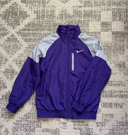 Nike Youth Windbreaker Jacket M 10-12 Boys Purple/Gray