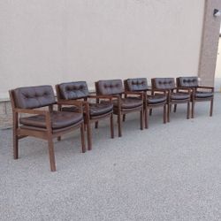 Vintage 1970s Murphy-Miller HON MCM Leather Chairs