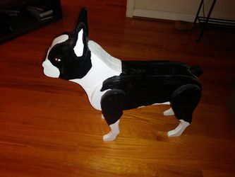 Wooden Boston Terrier