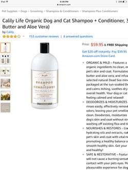 Pet shampoo and conditioner